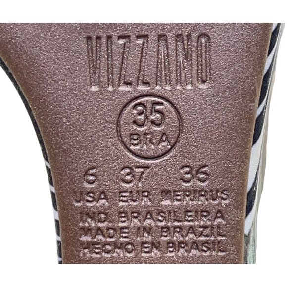 Vizzano Women’s White Faux Leather Tropical Pineapple Print Wedge Sandals Size 6 - Picture 5 of 11